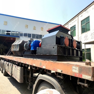 2PG500X750對輥破碎（suì）機發貨圖（tú）片_發往廣東佛山_破碎石英砂