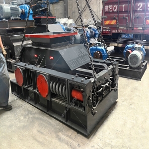 2PG800X600對輥破碎機發貨圖片_發往廣（guǎng）西三江_鵝卵石（shí）製砂