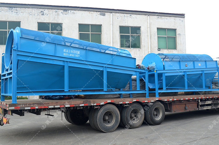 兩（liǎng）台（tái）GTS1545無軸滾筒篩沙機發貨圖（tú）片_發往廣東佛山_篩分砂子